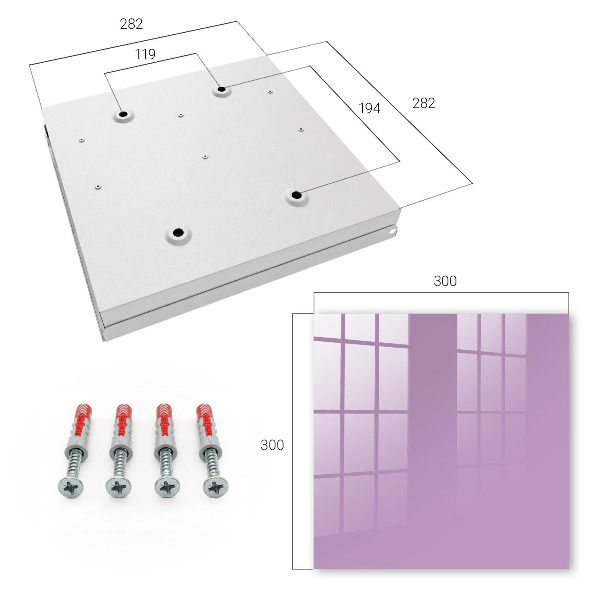 Schlüsselbox für die Wand in Hellviolett