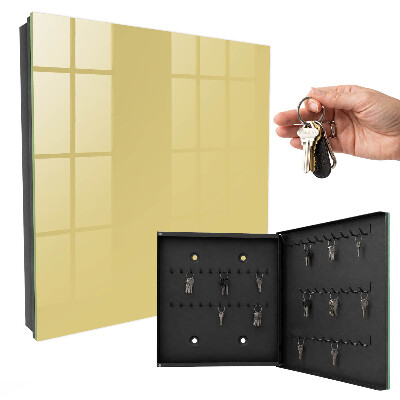 Schlüsselbox für die Wand in Pastellgelb