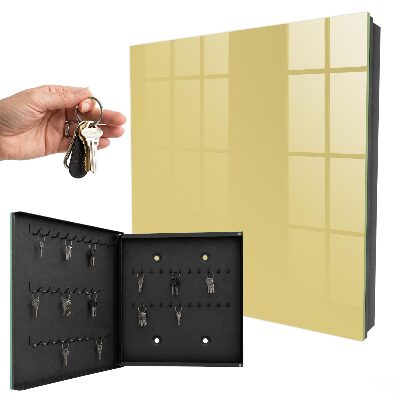 Schlüsselbox für die Wand in Pastellgelb