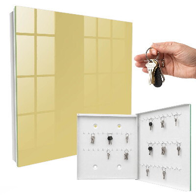 Schlüsselbox für die Wand in Pastellgelb