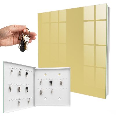 Schlüsselbox für die Wand in Pastellgelb