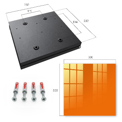 Schlüsselbox zur Wandmontage in kräftigem Orange