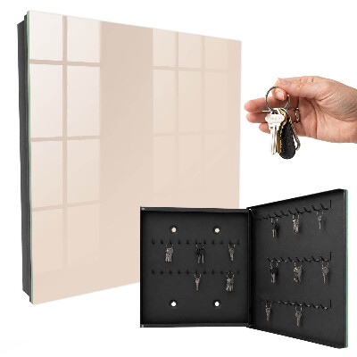Schlüsselbox für die Wand in warmem Beige
