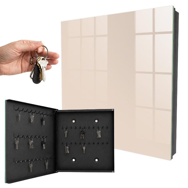 Schlüsselbox für die Wand in warmem Beige