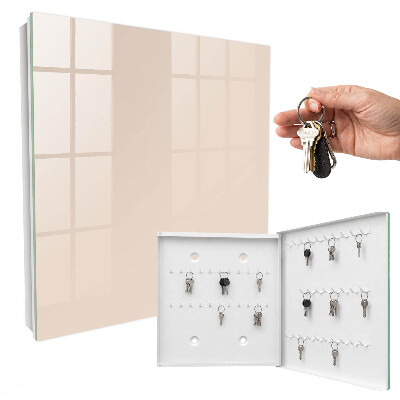 Schlüsselbox für die Wand in warmem Beige