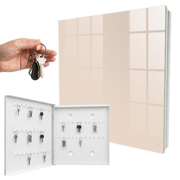 Schlüsselbox für die Wand in warmem Beige