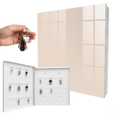 Schlüsselbox für die Wand in warmem Beige