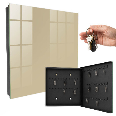 Wand-Schlüsselbox in gedämpftem Braun