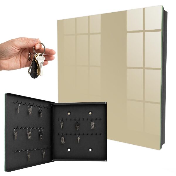 Wand-Schlüsselbox in gedämpftem Braun