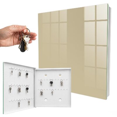 Wand-Schlüsselbox in gedämpftem Braun
