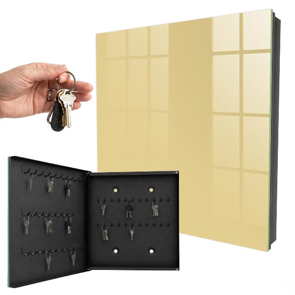 Schlüsselbox in Beige-Gelb