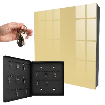 Schlüsselbox in Beige-Gelb