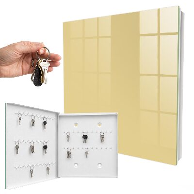 Schlüsselbox in Beige-Gelb