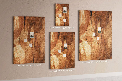 Pinnwand mit natürlicher Holzmaserung in warmen Farbtönen