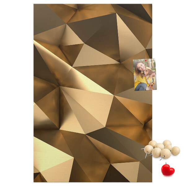 Kork-Pinnwand mit geometrischem Muster in Brauntönen
