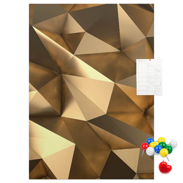 Kork-Pinnwand mit geometrischem Muster in Brauntönen