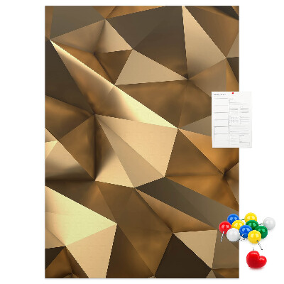 Kork-Pinnwand mit geometrischem Muster in Brauntönen