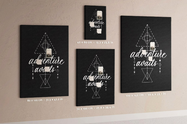 Bedruckte Korkplatte mit geometrischen Formen im minimalistischen Stil