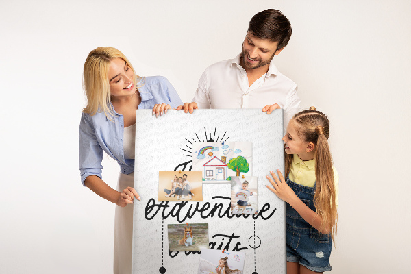Bedruckte Korkplatte mit inspirierendem Abenteuerspruch