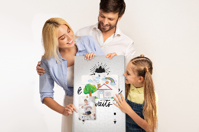 Bedruckte Korkplatte mit inspirierendem Abenteuerspruch