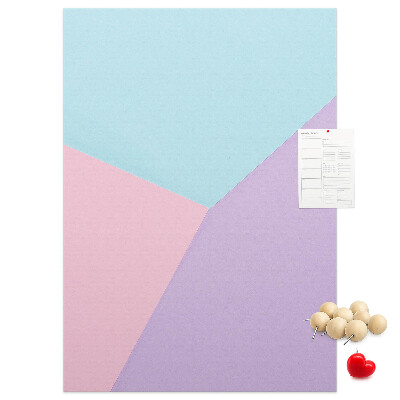 Kork-Pinnwand in geometrischen Formen und Pastelltönen