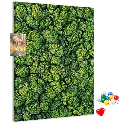 Bedruckte Korkplatte mit Motiv Grüner Wald aus der Vogelperspektive