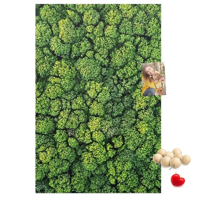 Bedruckte Korkplatte mit Motiv Grüner Wald aus der Vogelperspektive