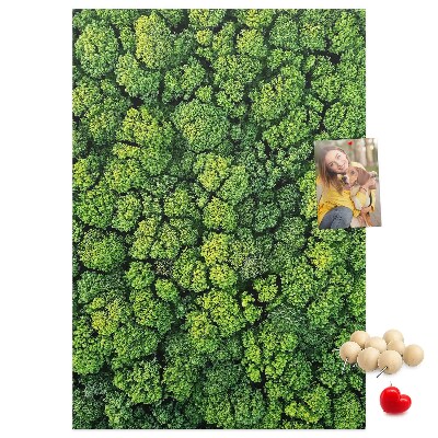 Bedruckte Korkplatte mit Motiv Grüner Wald aus der Vogelperspektive