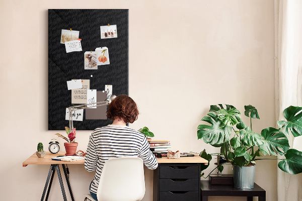 Pinnwand schwarze Tafel im minimalistischen Design