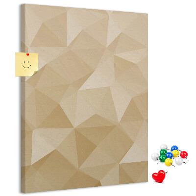 Pinnwand mit geometrischem Muster in Beige- und Brauntönen