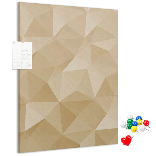 Pinnwand mit geometrischem Muster in Beige- und Brauntönen