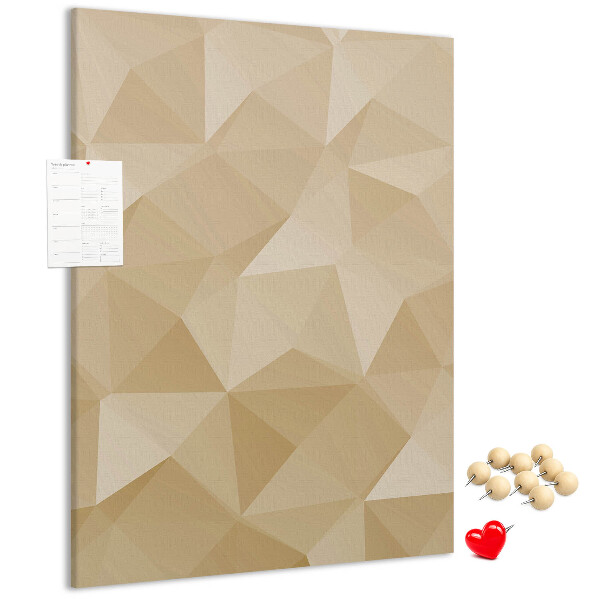 Pinnwand mit geometrischem Muster in Beige- und Brauntönen