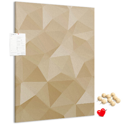 Pinnwand mit geometrischem Muster in Beige- und Brauntönen