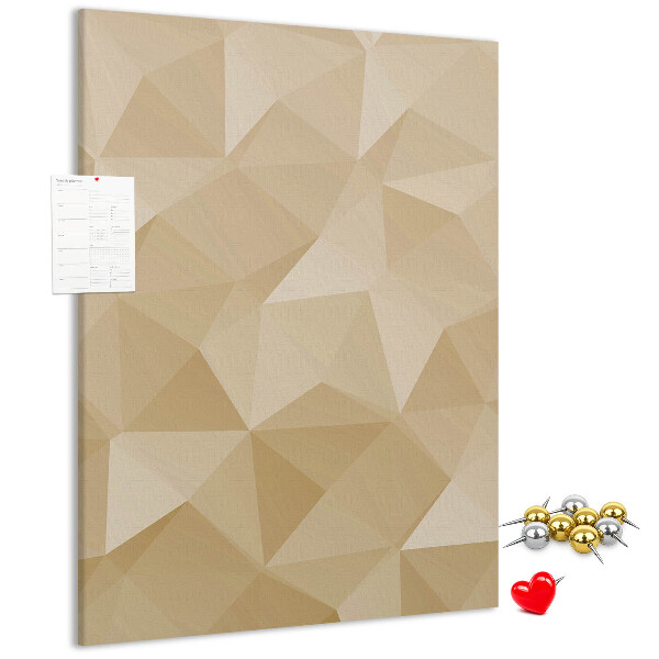 Pinnwand mit geometrischem Muster in Beige- und Brauntönen