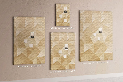 Pinnwand mit geometrischem Muster in Beige- und Brauntönen