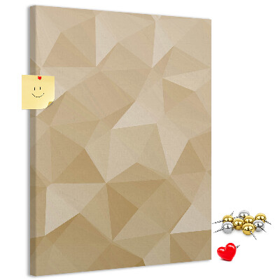 Pinnwand mit geometrischem Muster in Beige- und Brauntönen