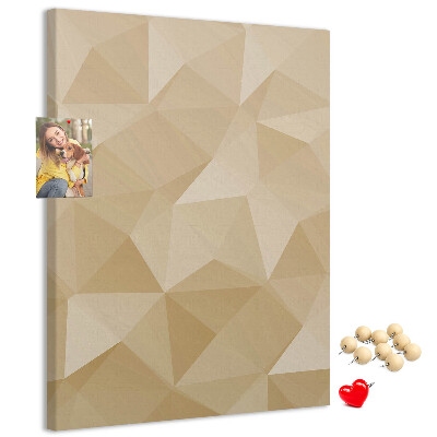 Pinnwand mit geometrischem Muster in Beige- und Brauntönen