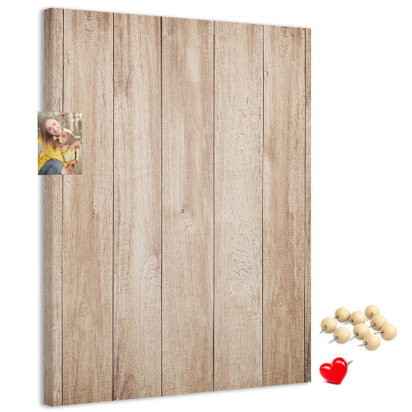 Bedruckte Korkplatte mit Motiv von natürlichen Holzbrettern