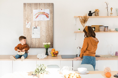Bedruckte Korkplatte mit Motiv von natürlichen Holzbrettern