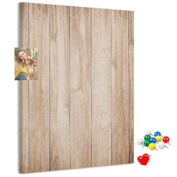 Bedruckte Korkplatte mit Motiv von natürlichen Holzbrettern