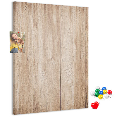 Bedruckte Korkplatte mit Motiv von natürlichen Holzbrettern