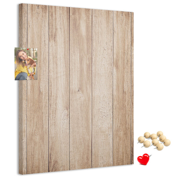Bedruckte Korkplatte mit Motiv von natürlichen Holzbrettern