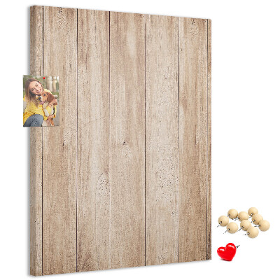 Bedruckte Korkplatte mit Motiv von natürlichen Holzbrettern