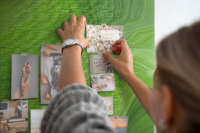 Pinnwand grüne Wellen mit zarten Linien