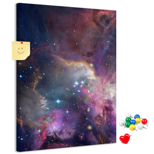 Kork Pinnwand mit Motiv kosmischer Nebel voller Sterne