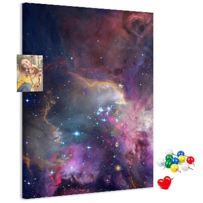 Kork Pinnwand mit Motiv kosmischer Nebel voller Sterne