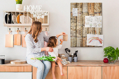 Kork-Pinnwand im rustikalen Weinkorken-Design