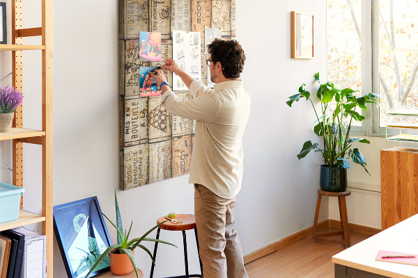 Kork-Pinnwand im rustikalen Weinkorken-Design