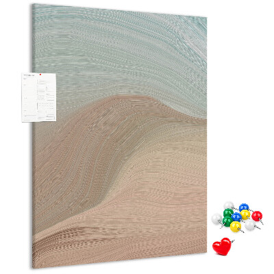 Pinnwand mit zarten Wellen in Pastelltönen