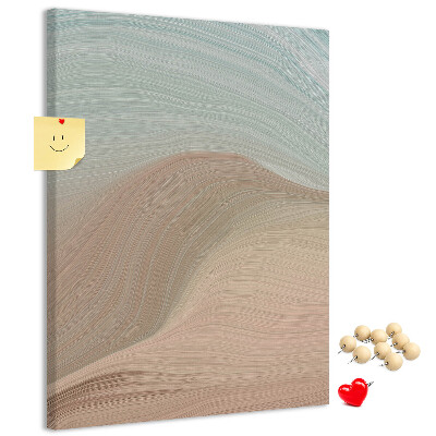 Pinnwand mit zarten Wellen in Pastelltönen